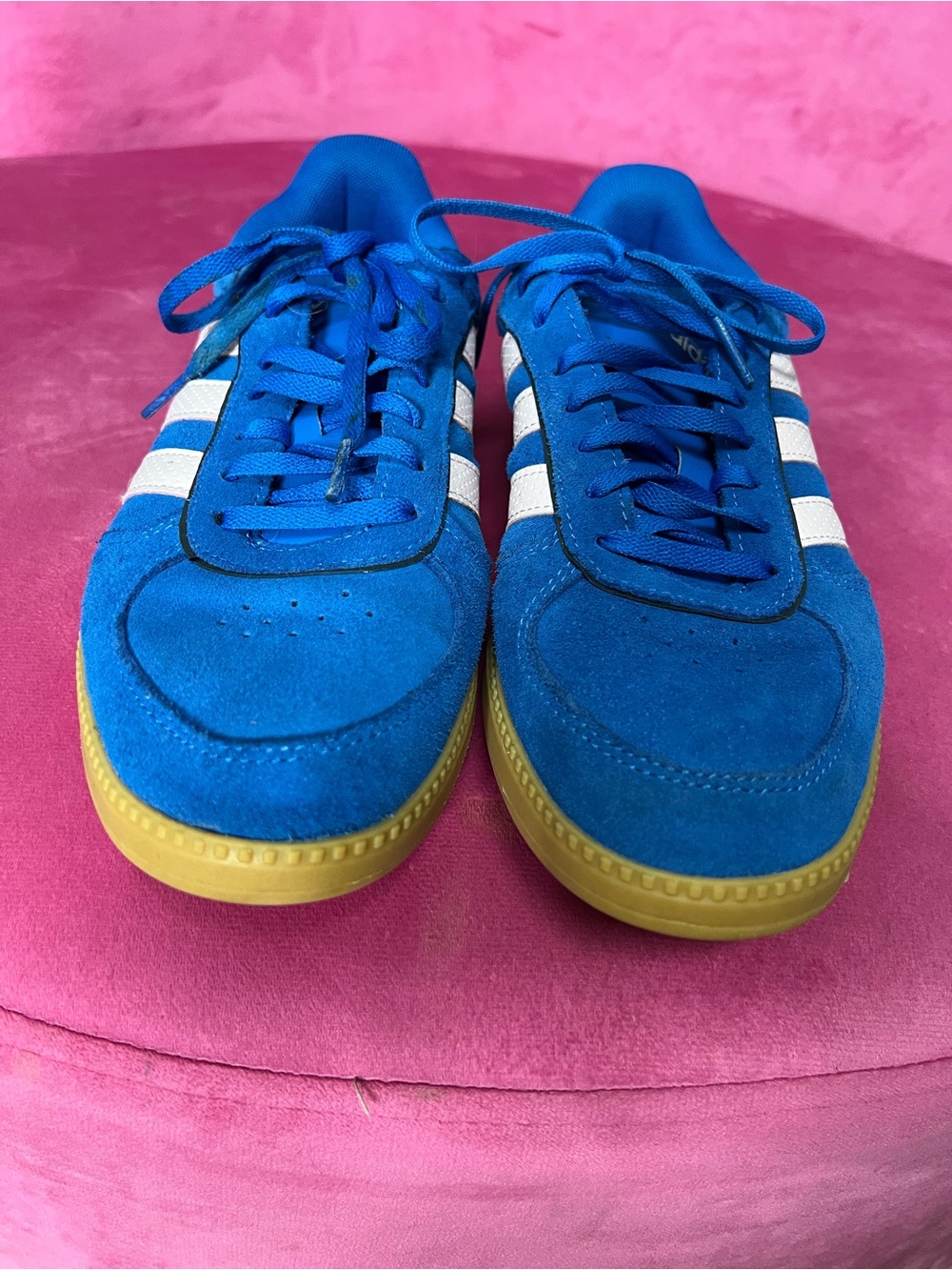 Adidas Breaknet Sleek Royal Blue Pink Gum Sole Sneakers Women’s 9.5 - Picture 8 of 10